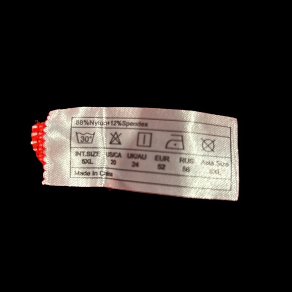 NWOT Red Lace Plus Size Garter Size 20 - Picture 5 of 6